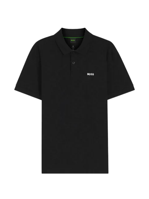 BOSS Camisa polo com estampa corrida