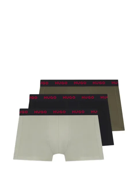 HUGO Kit 3 cuecas boxer com logo no cós