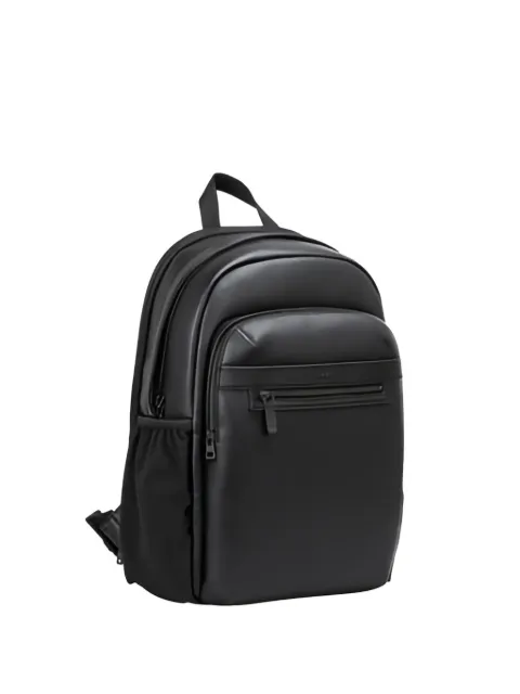 HUGO pebbled-effect logo-plaque backpack