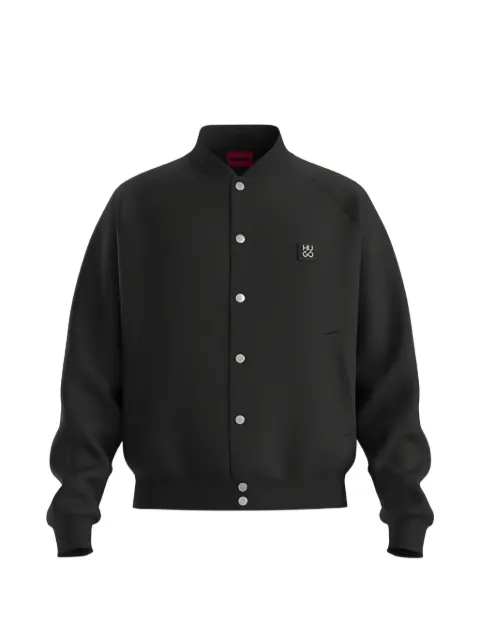 HUGO logo-patch bomber jacket