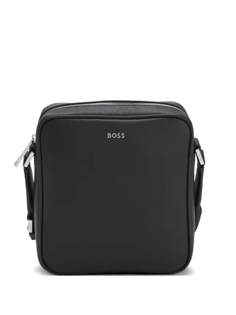 BOSS mochila tipo mensajero con placa del logo