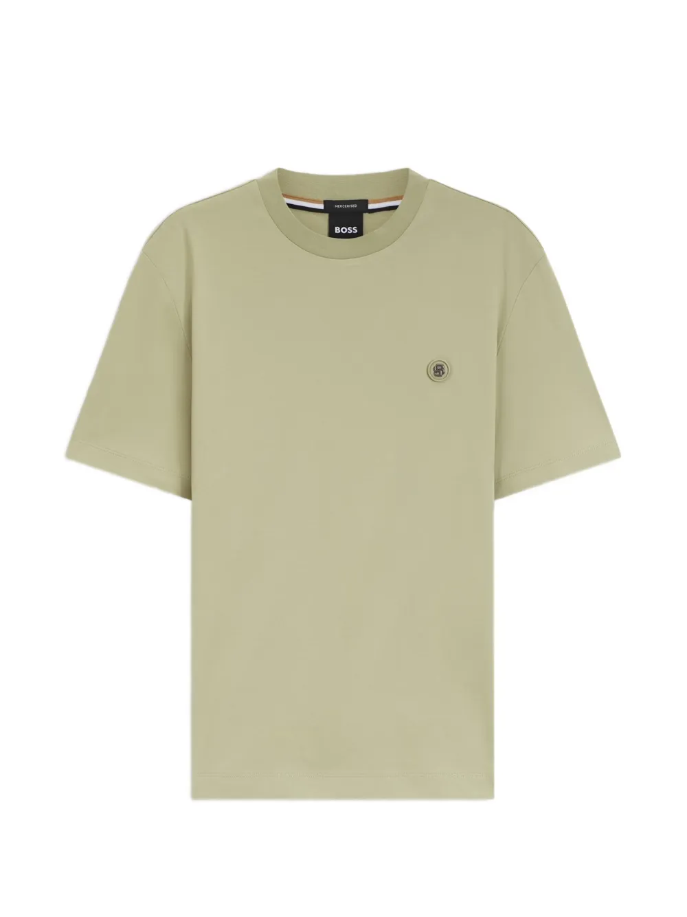 BOSS Double B T-Shirt mit Monogramm-Patch - Grün