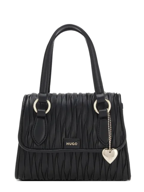 HUGO Bolsa tote franzida com pingente de coração