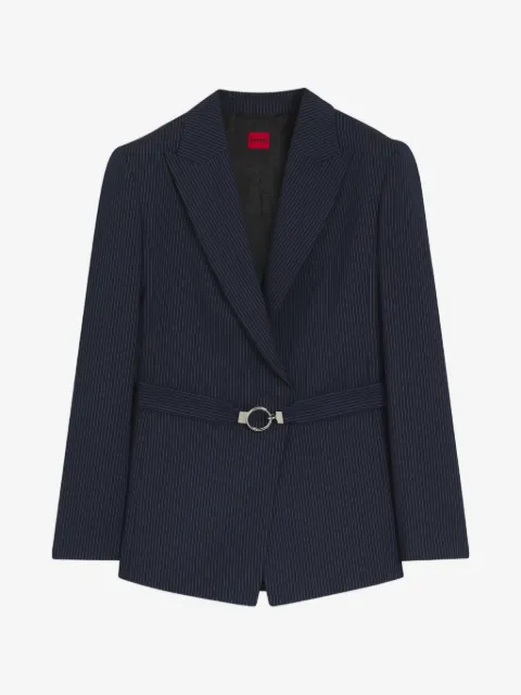 HUGO pinstripe-print belted blazer