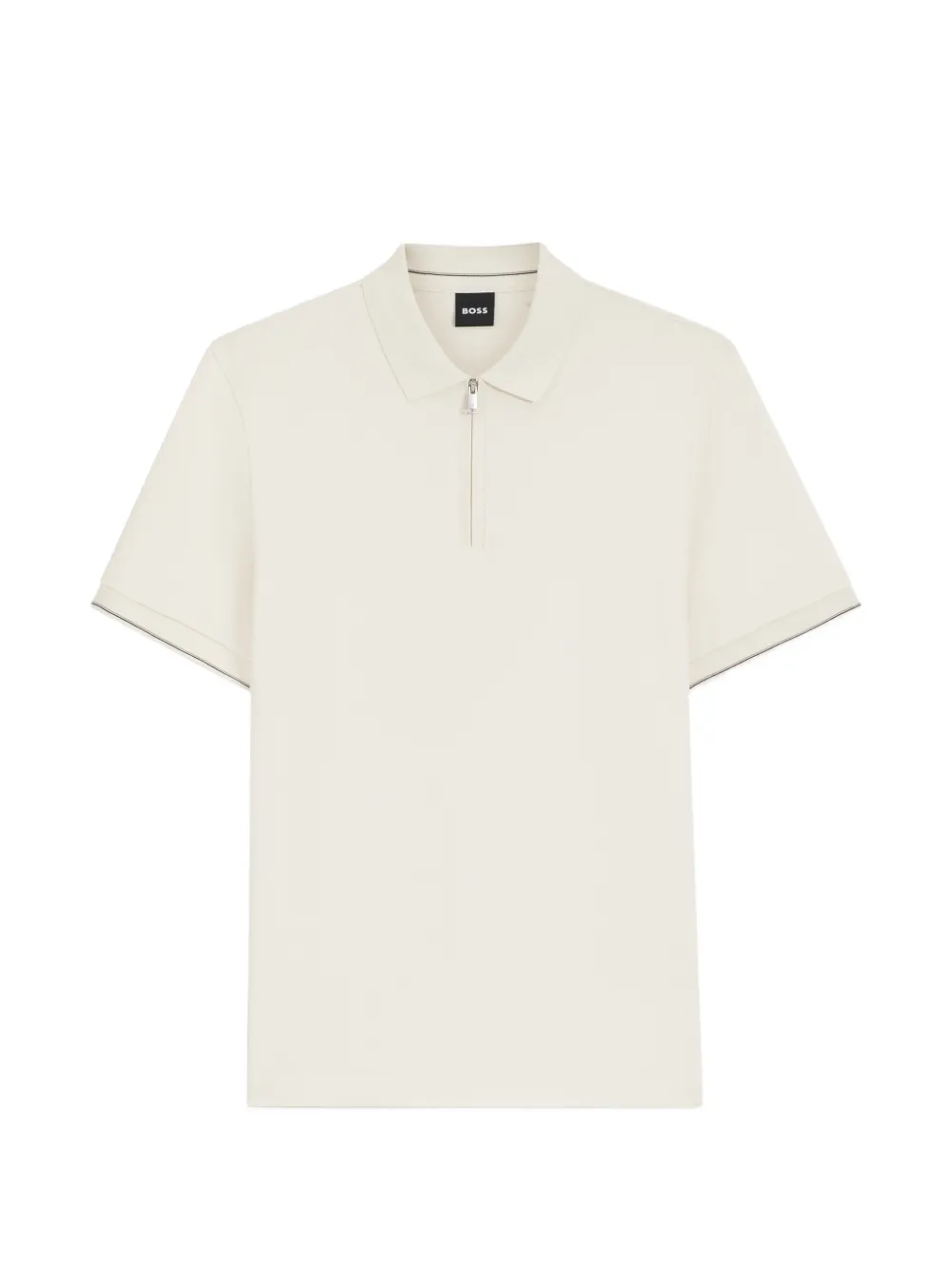 BOSS Polo con zip - Toni neutri