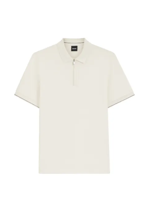 BOSS Poloshirt met rits