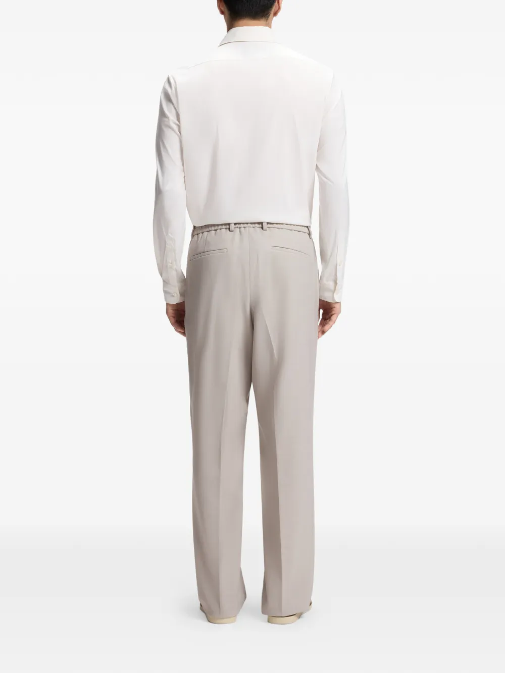 BOSS Plooibroek Beige