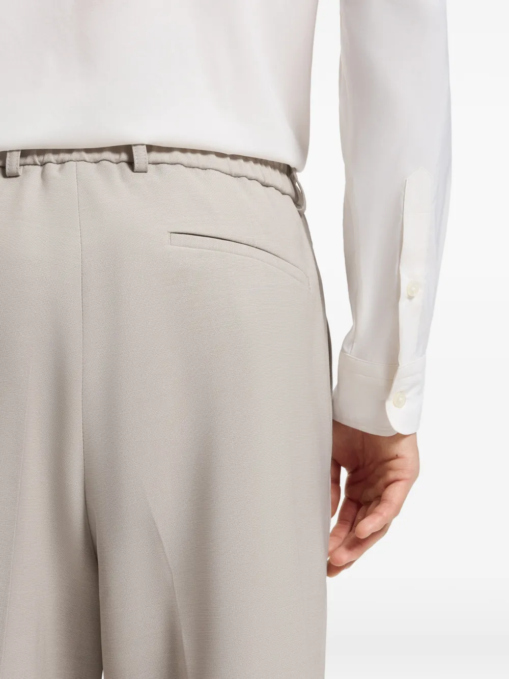BOSS Plooibroek Beige