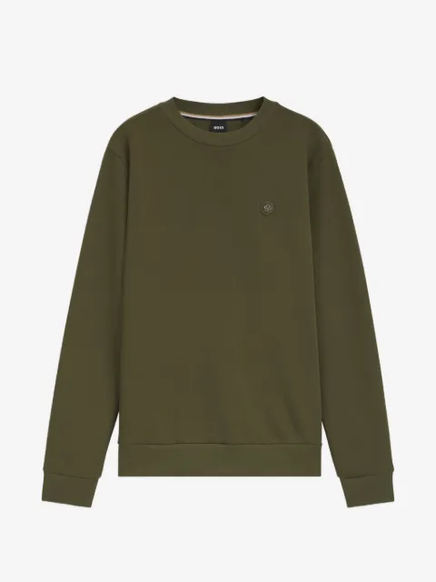 BOSS cotton-blend sweatshirt with Double B monogram