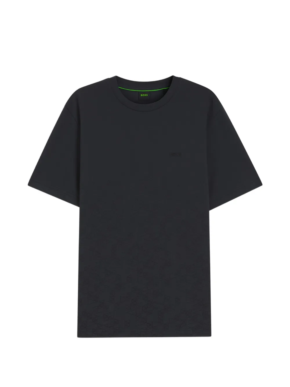 BOSS cotton-piqué T-shirt with all-over print - Blu
