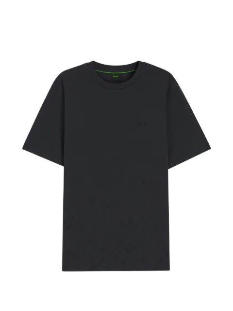 BOSS cotton-piqué T-shirt with all-over print