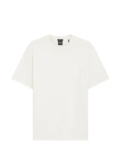 BOSS regular-fit T-shirt in cotton with raised jacquard structure
