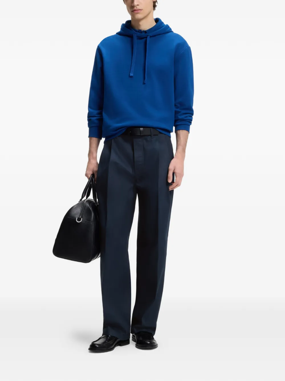 HUGO Broek met riemlussen Blauw