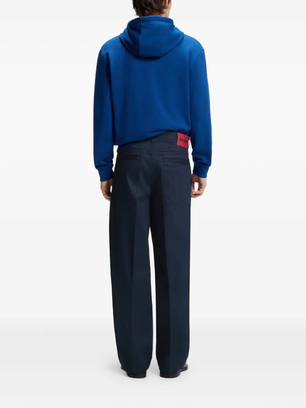 HUGO Broek met riemlussen Blauw