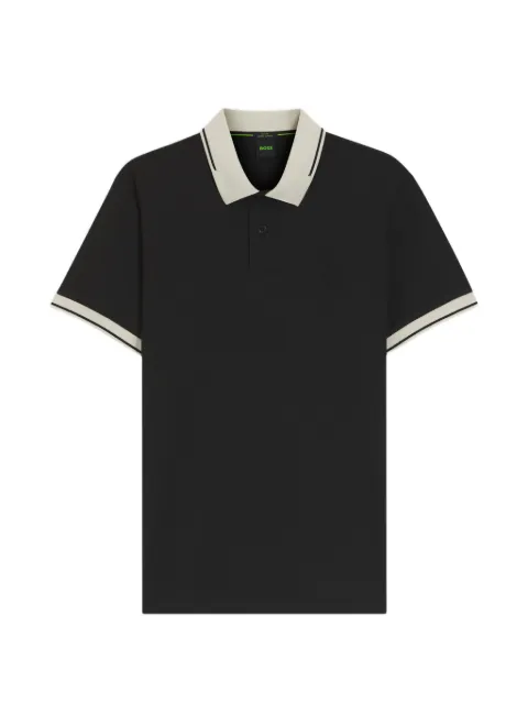 BOSS tipped-trim polo shirt