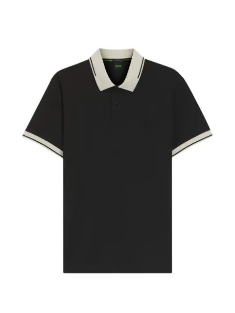 BOSS tipped-trim polo shirt