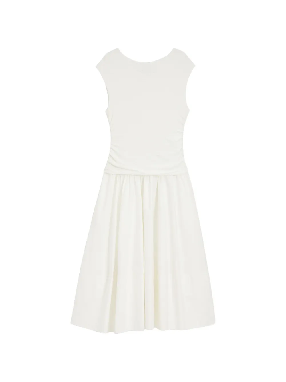 BOSS Abito midi con ruches - Bianco