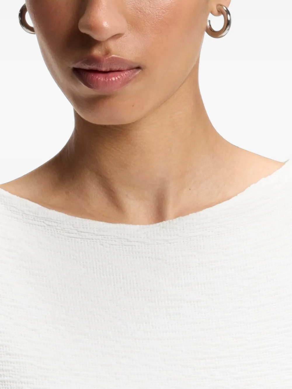 BOSS Midi-jurk met ruches Wit