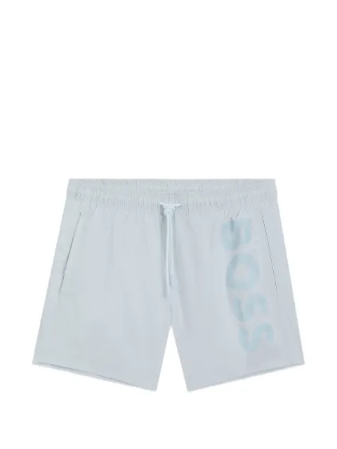 BOSS Bermuda de praia com logo e ajuste no cós