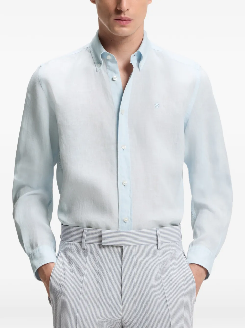 BOSS Overhemd met lange mouwen Blauw