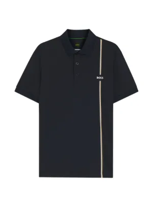 Lacoste サイドストライプ ポロシャツ | ブラック | FARFETCH JP