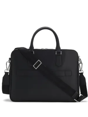 Burberry Pasta De Couro Com Estampa Check | Preto | FARFETCH BR