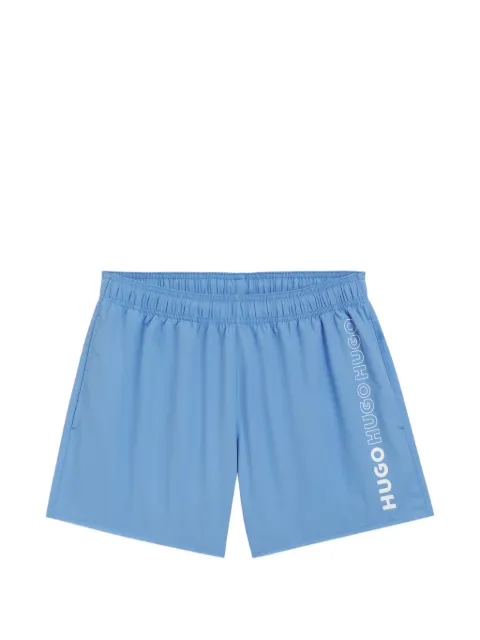 HUGO Bermuda de praia com estampa de logo