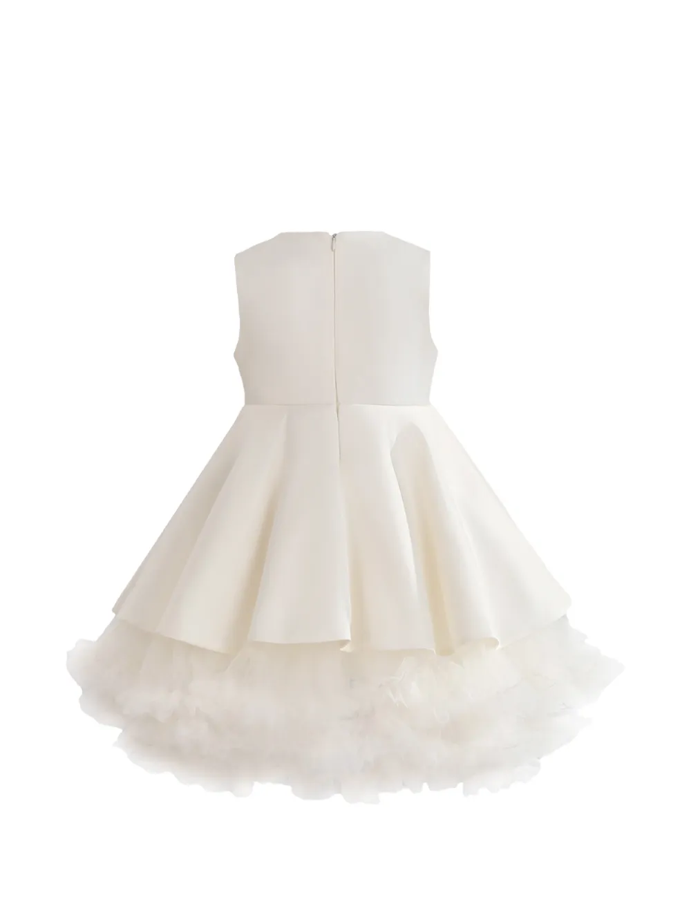 Tulleen Anastasia tulen jurk met strikdetail Beige