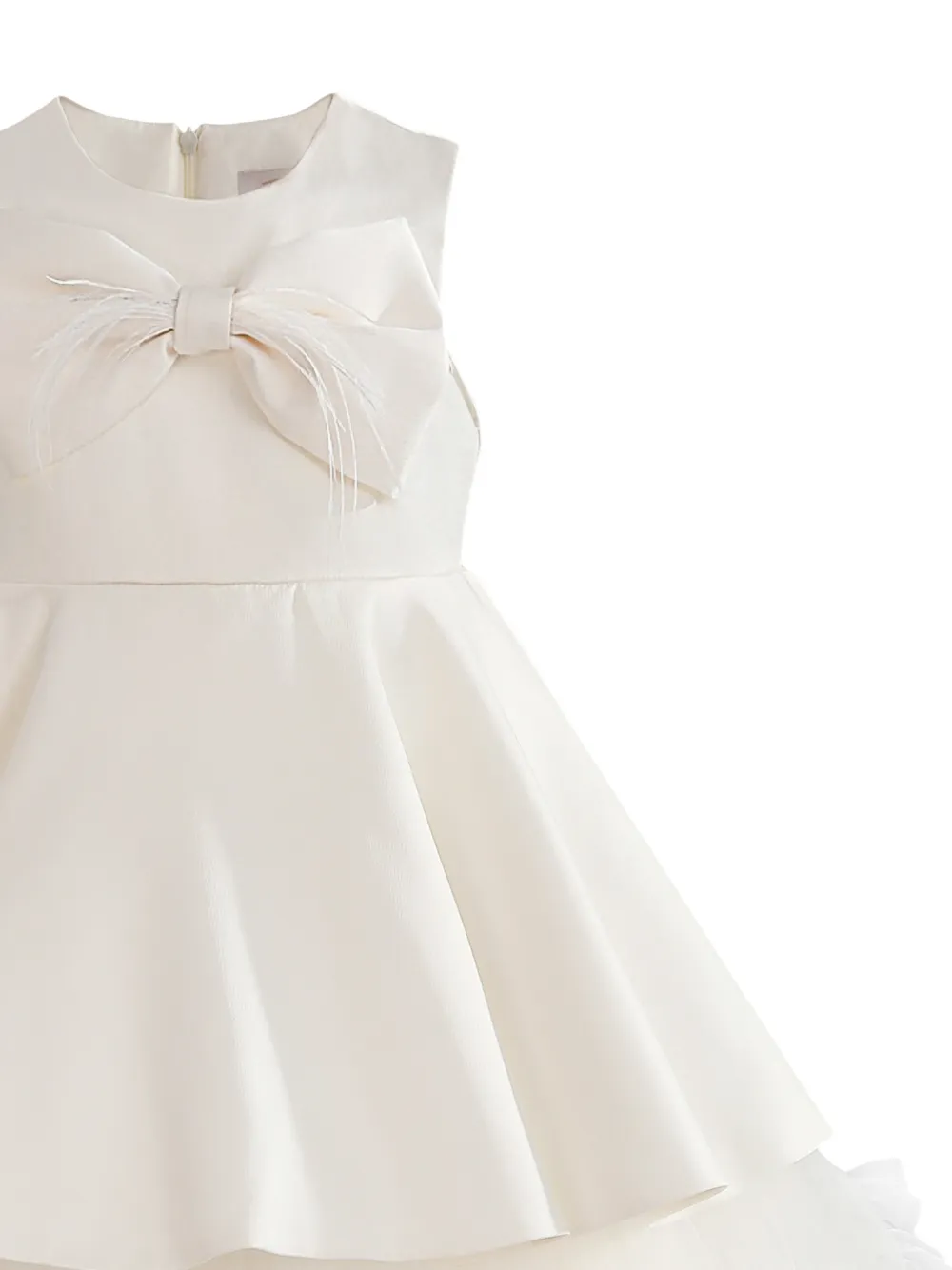 Tulleen Anastasia tulen jurk met strikdetail Beige