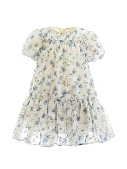 Sweet Cactus Vienna floral-print puff-sleeve dress