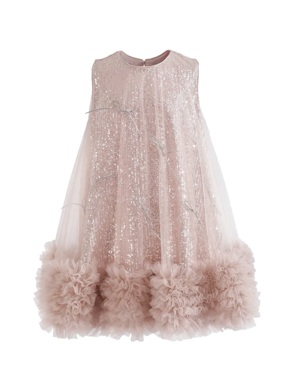 Tulleen Evangeline sequin-embellished ruffled dress - Rosa