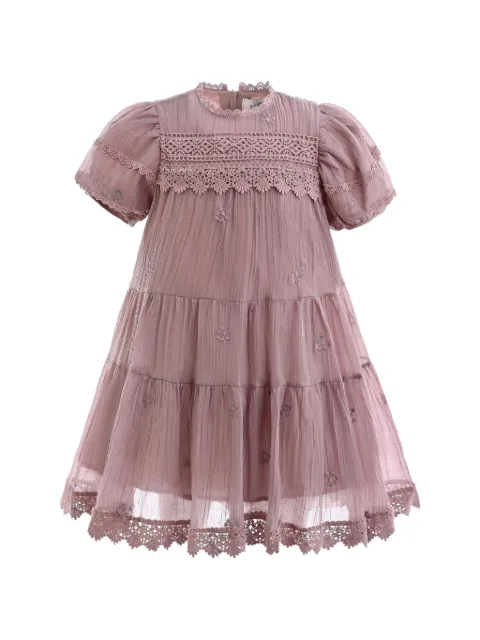 Sweet Cactus Bailey lace-trimmed tiered dress