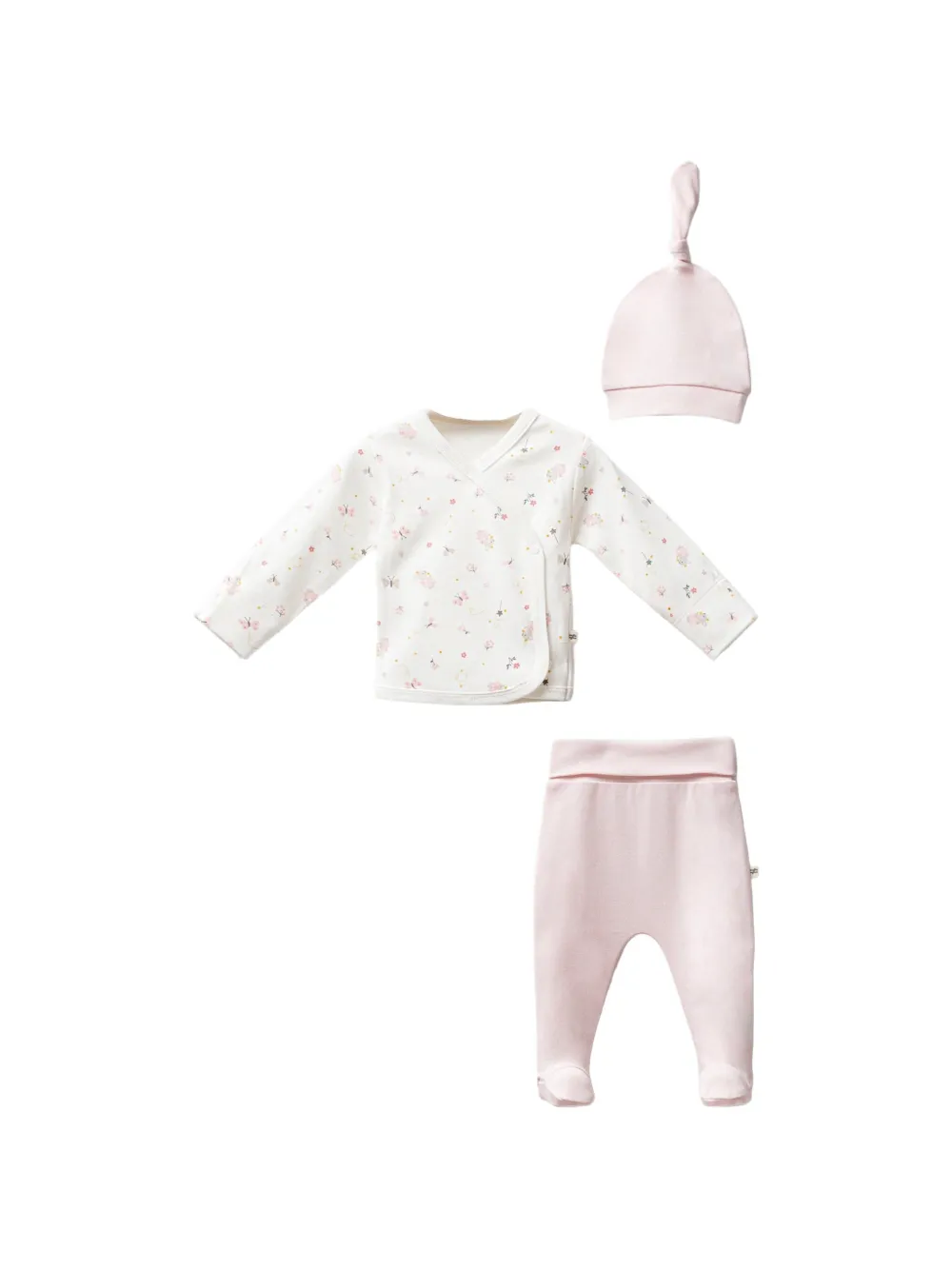 moi noi floral-print babygrow set (set of three) - Rosa