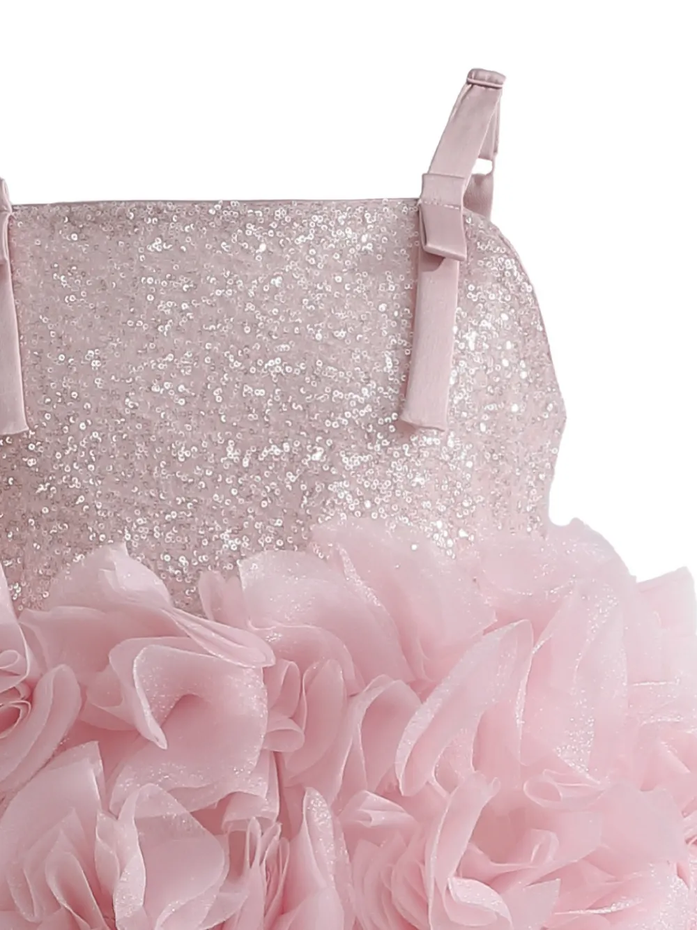 Tulleen Arabella jurk met ruches en glitters Roze