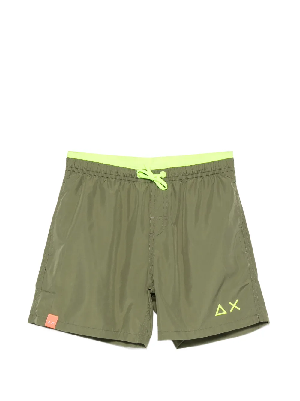 Sun 68 Logo-print Drawstring Swim Shorts In Green