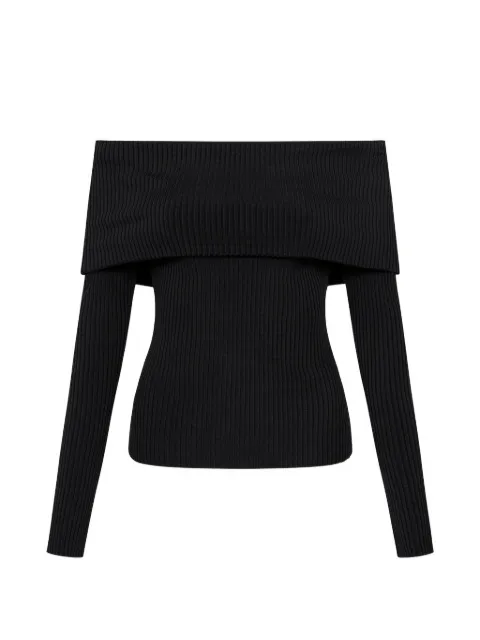 Studio Amelia Ravine off-shoulder ribbed top
