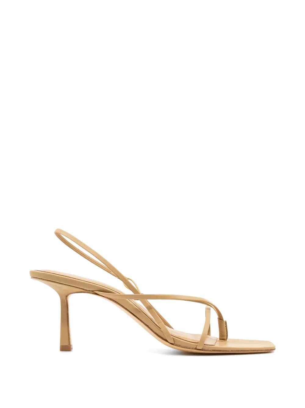Studio Amelia Flip Flop Leather Sandals In Neutral