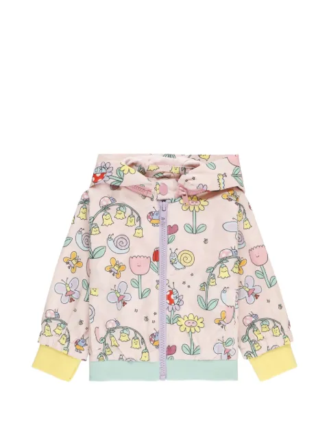 Stella McCartney Kids floral-print hooded jacket