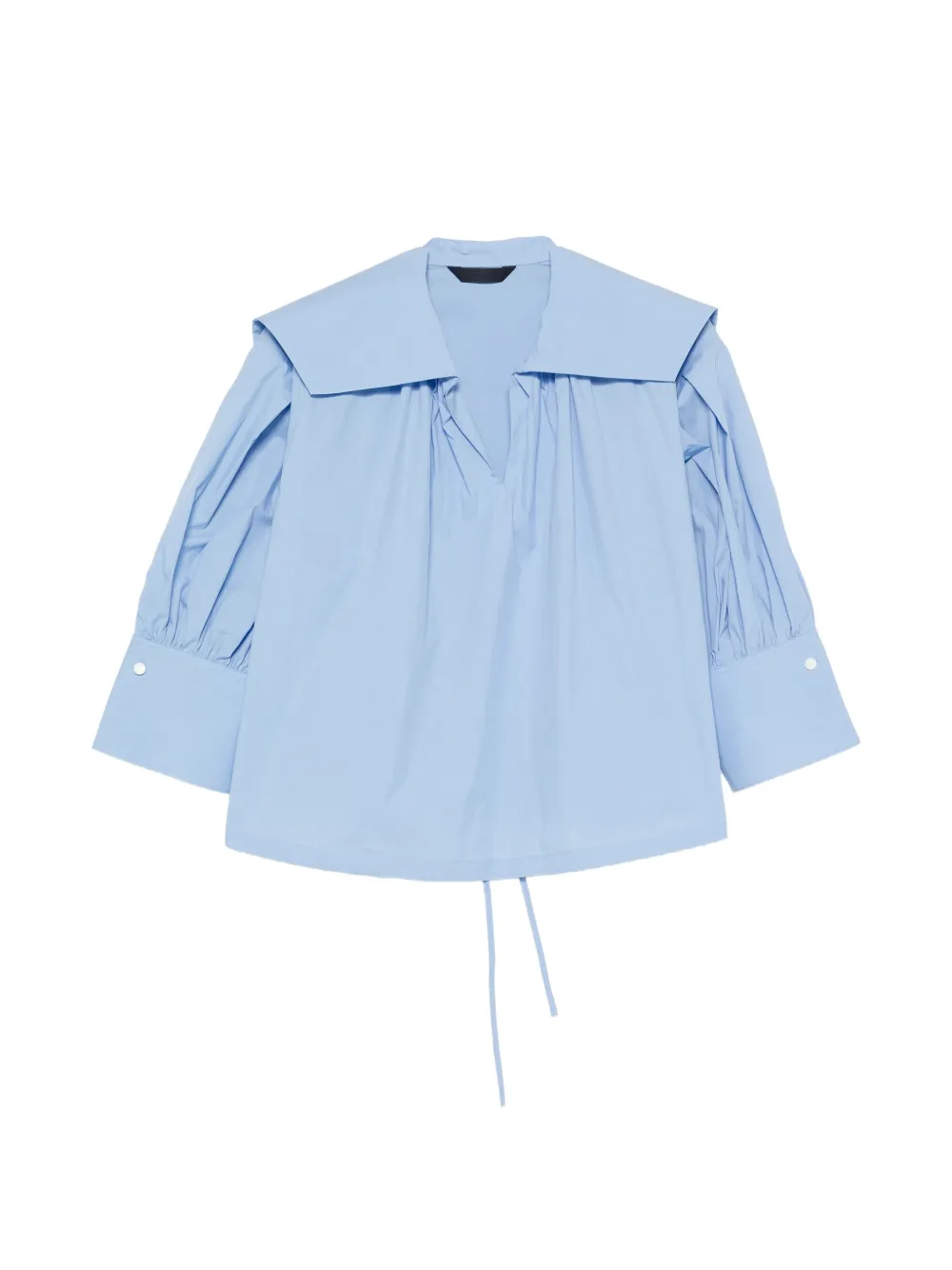 Juun.J sailor-collar drawstring blouse - Blu