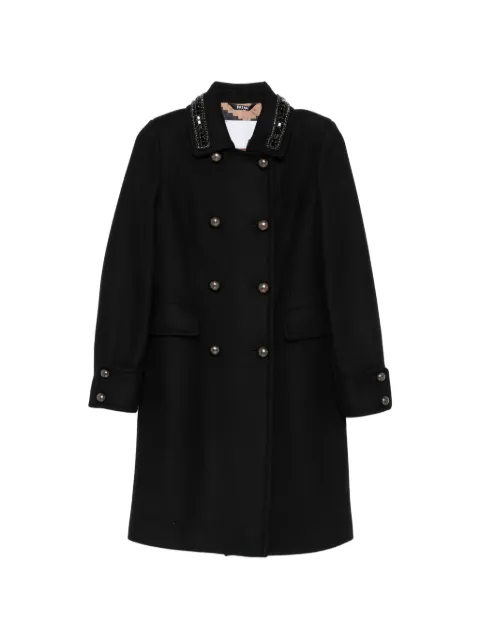 Bazar Deluxe bead-embellished double-breasted coat