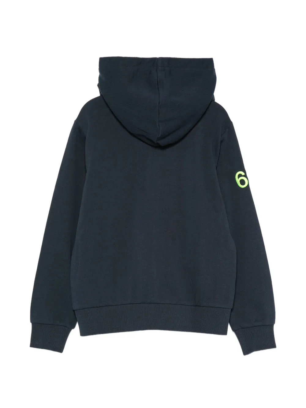 SUN68 KIDS Hoodie met geborduurd logo en rits Blauw