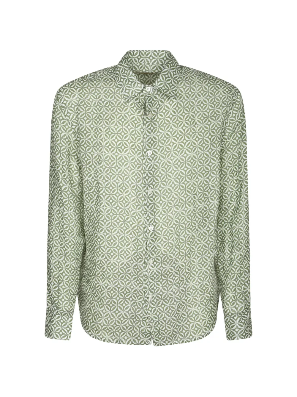 PENINSULA SWIMWEAR Asinara geometric-print shirt - Verde