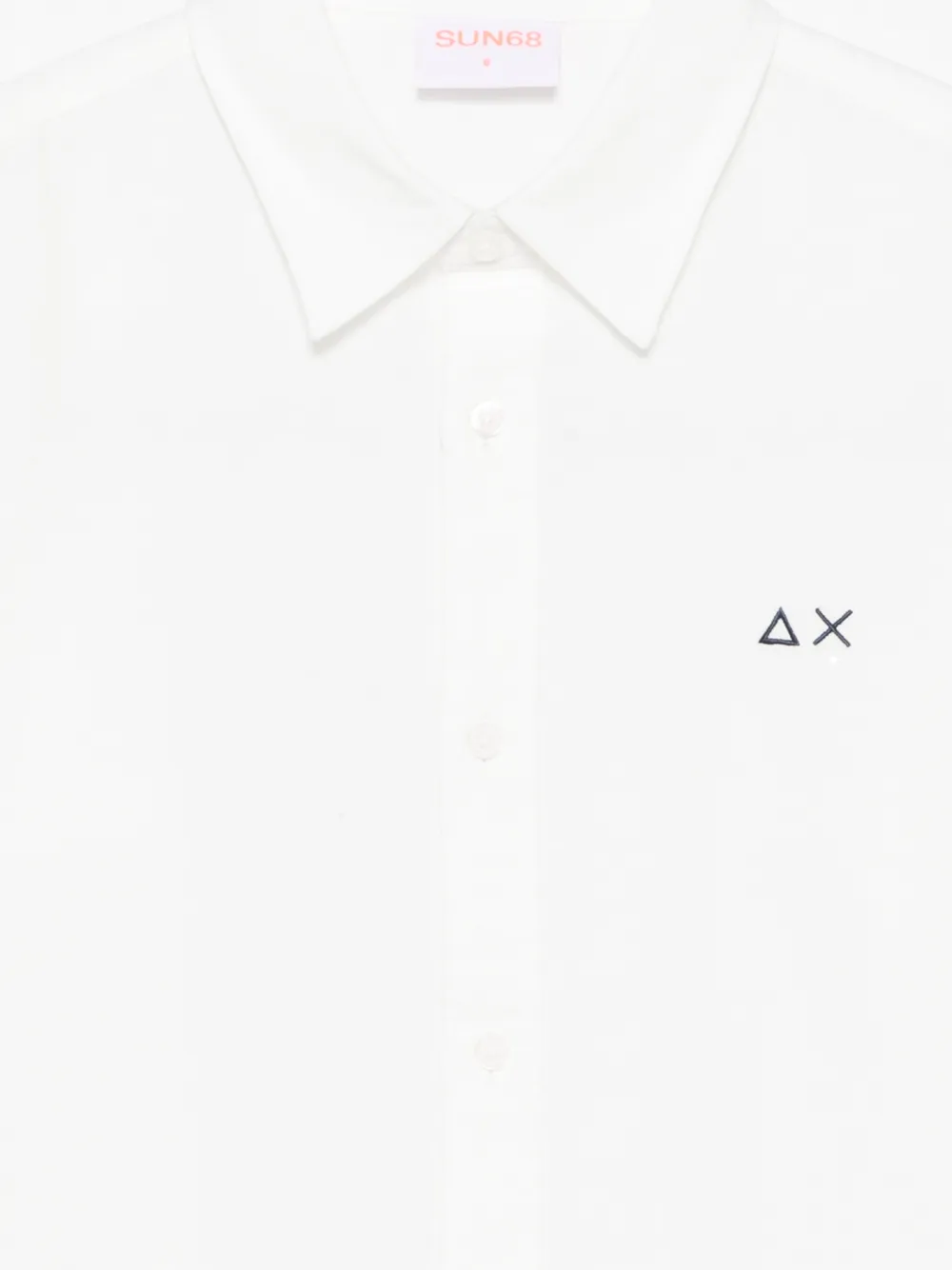 SUN68 KIDS Shirt met geborduurd logo Wit
