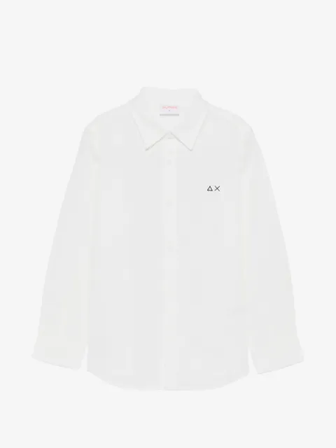 SUN68 KIDS embroidered-logo shirt