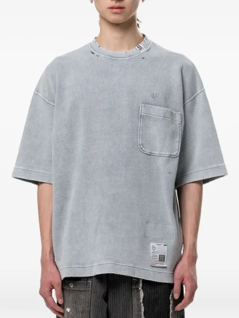 Maison MIHARA YASUHIRO waffle-knit chest-pocket T-shirt