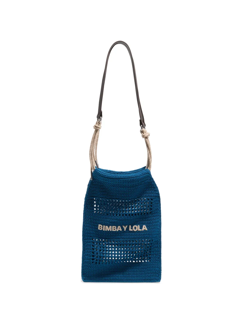 Bimba y Lola crochet-knit shoulder bag - Blu