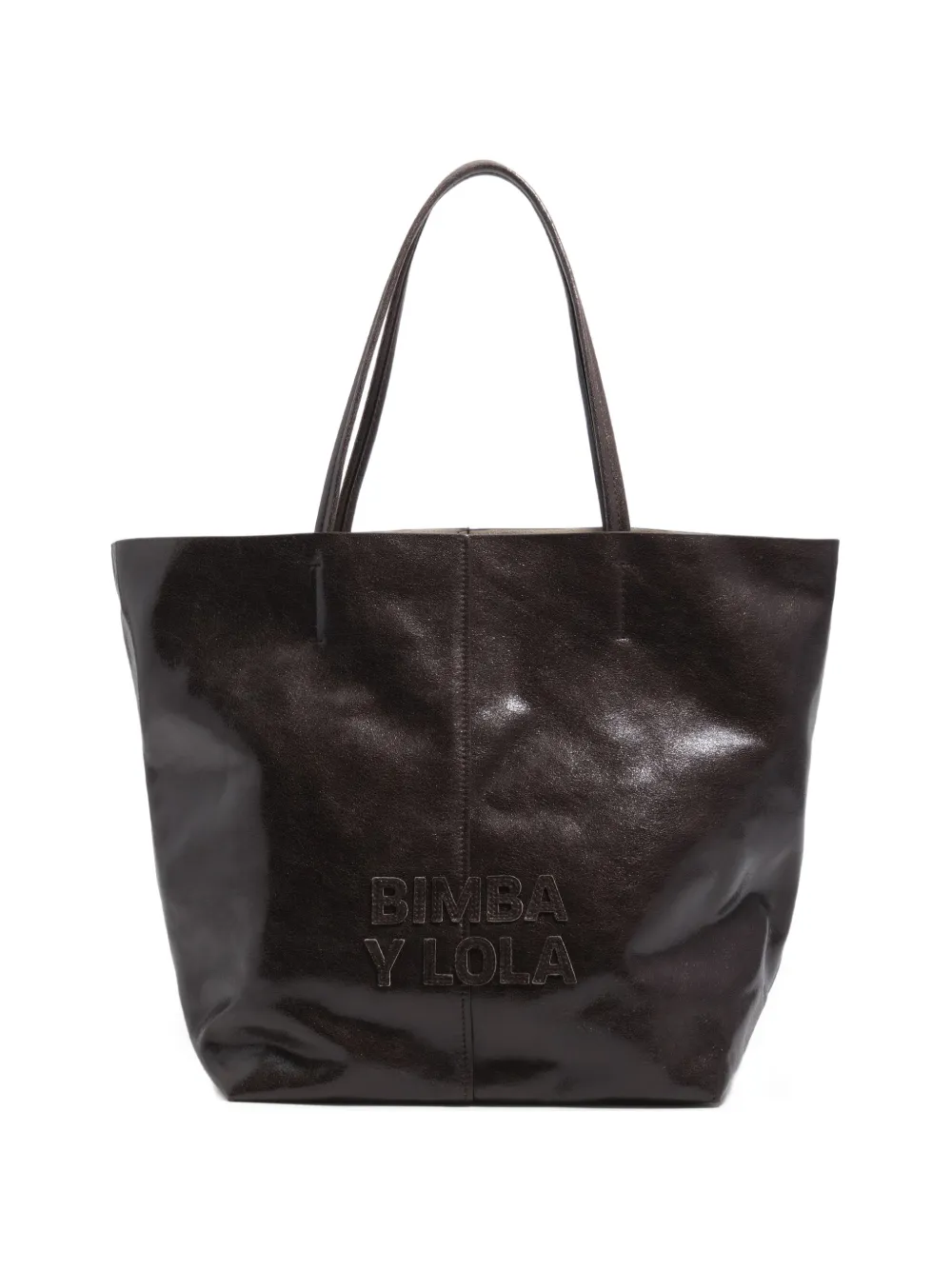 Bimba y Lola large logo-detail tote bag - Marrone