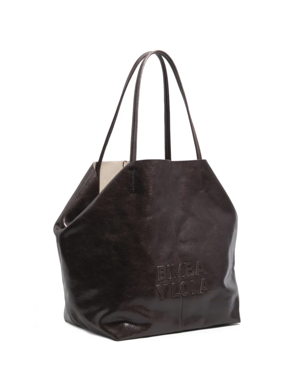  Bimba Y Lola Grand Sac Cabas à Logo - Marron 