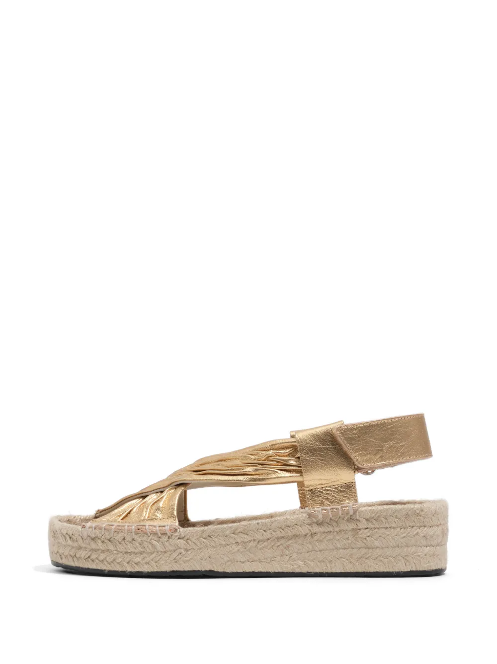 Bimba y Lola leather wedge sandals - Oro