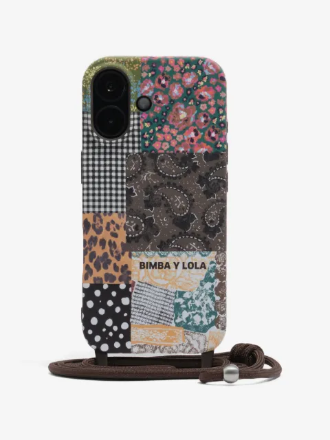 Bimba y Lola patchwork-print Iphone 16 phone case